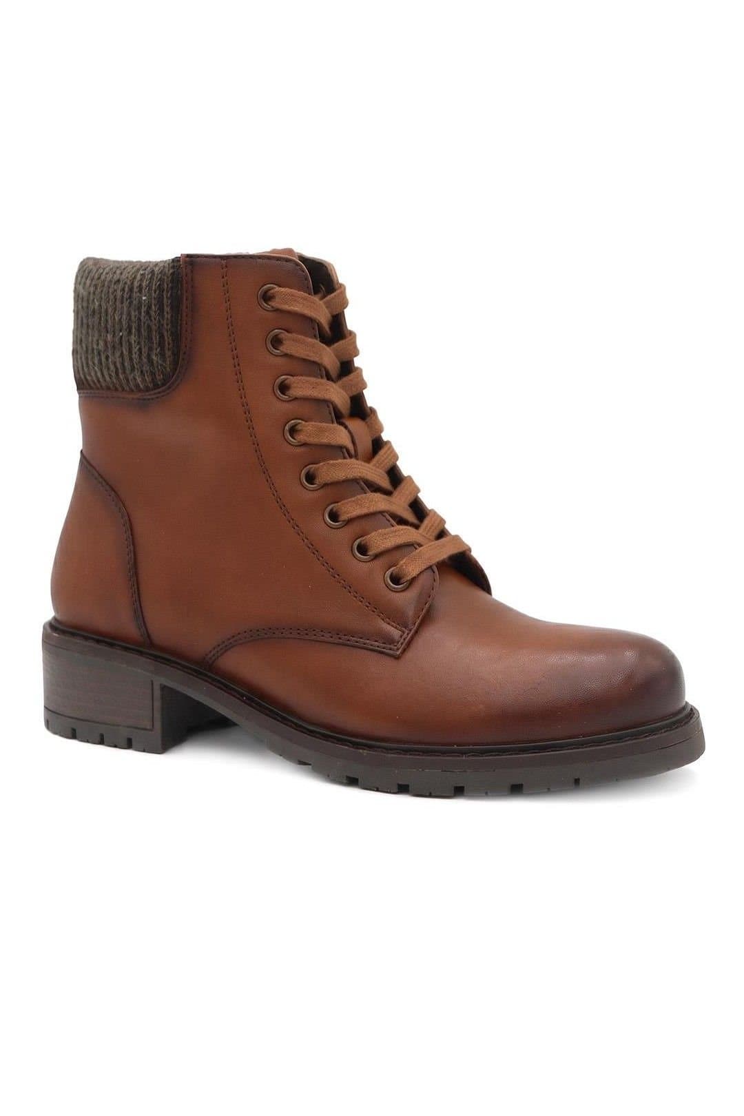 Pavers Pavers Women's Breathable Leather Boots in Tan