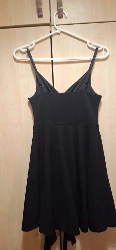 New Look Black mini dress with a  criss-cross ruche