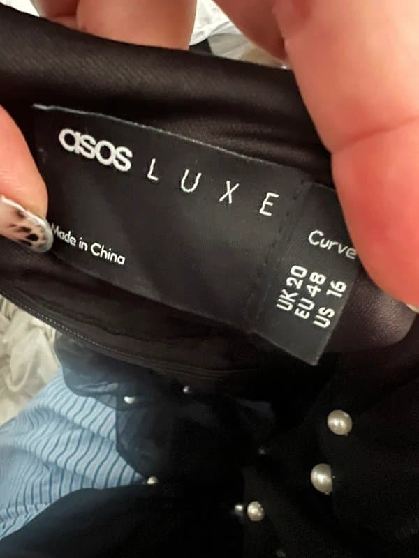 ASOS ASOS Black Tulle & Pearl Dress