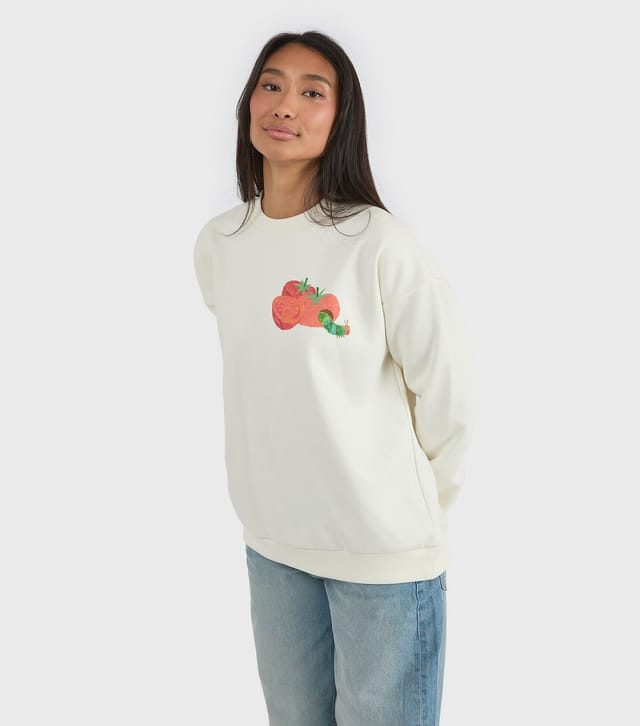 Custard Women's White The Very Hungry Caterpillar Farm Grown Sweatshirt Custard New Look - 2