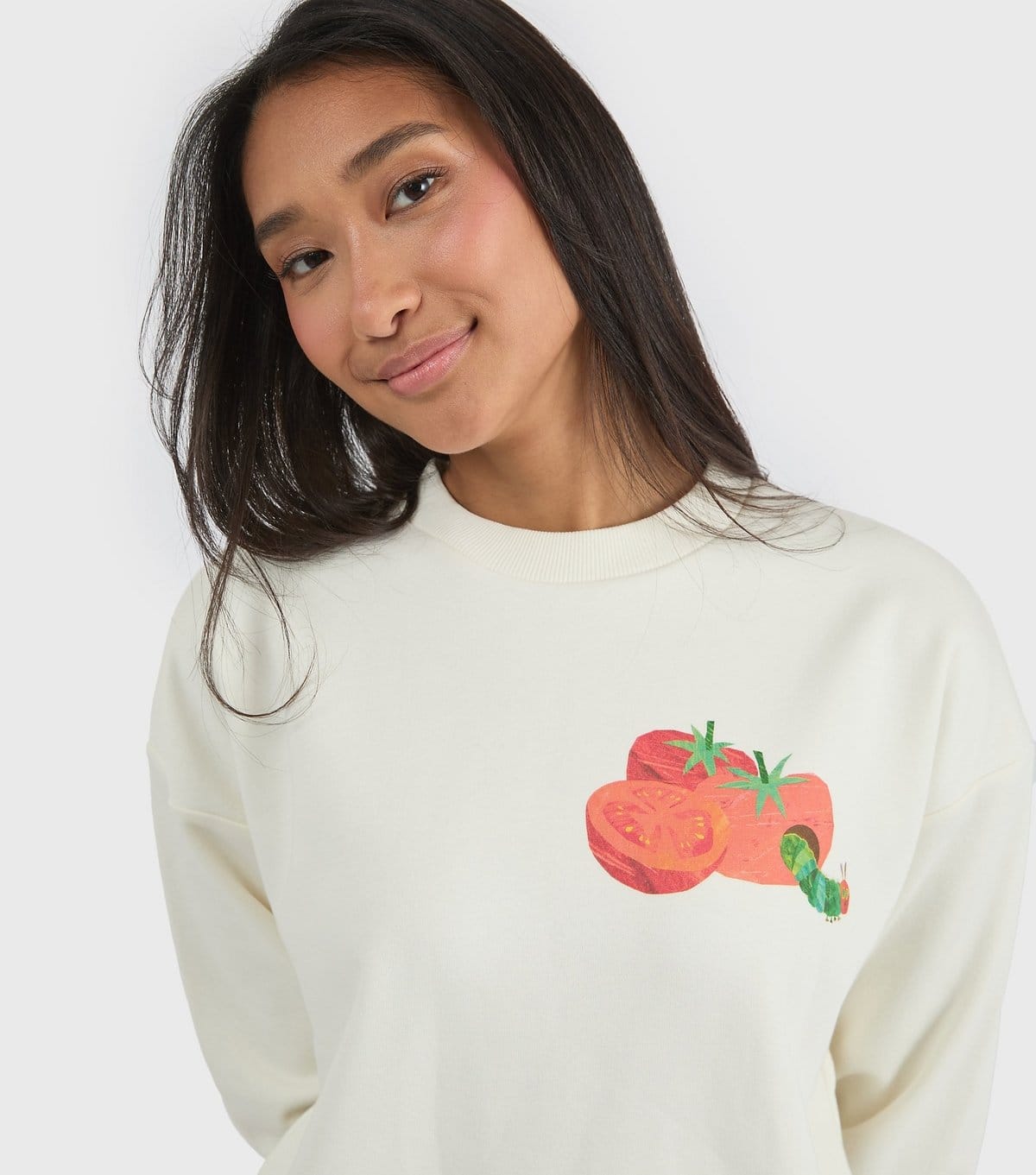 Custard Women's White The Very Hungry Caterpillar Farm Grown Sweatshirt Custard New Look - 4