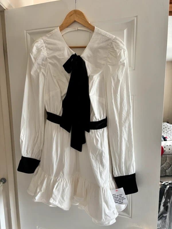 ASOS ASOS Luxe Backless Bow Shirt Dress