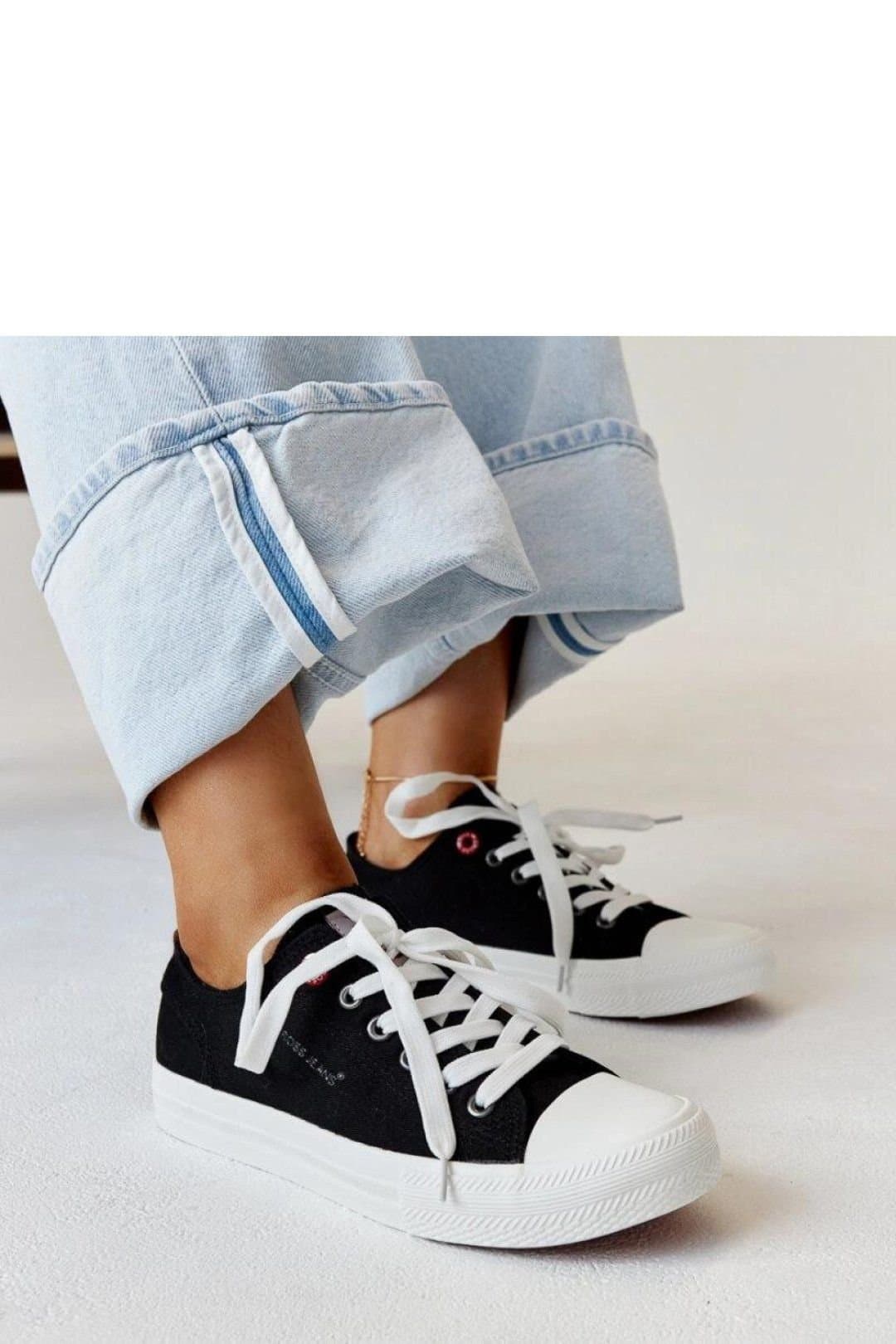 Love Lace Love Lace Women's Black Fabric Lace Up Low Top Sneakers with Rubber Sole