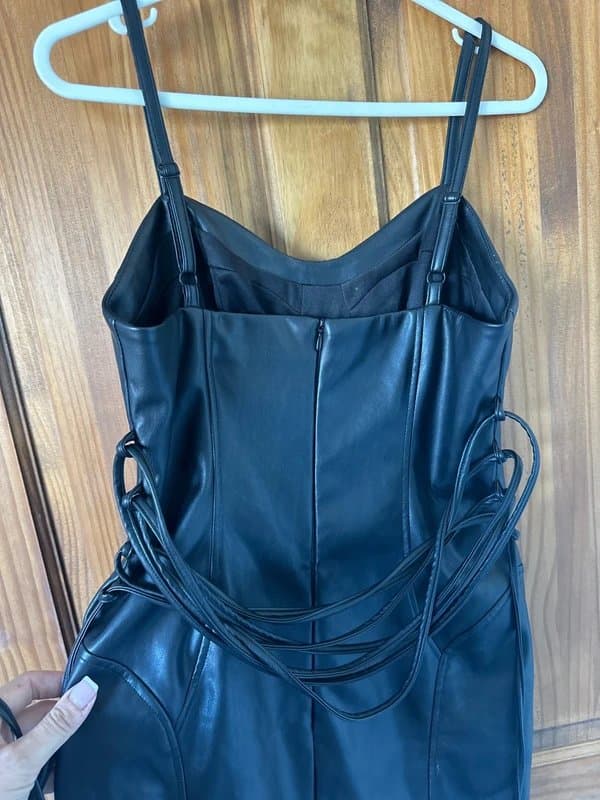 ASOS Asos Luxe stunning leather look dress