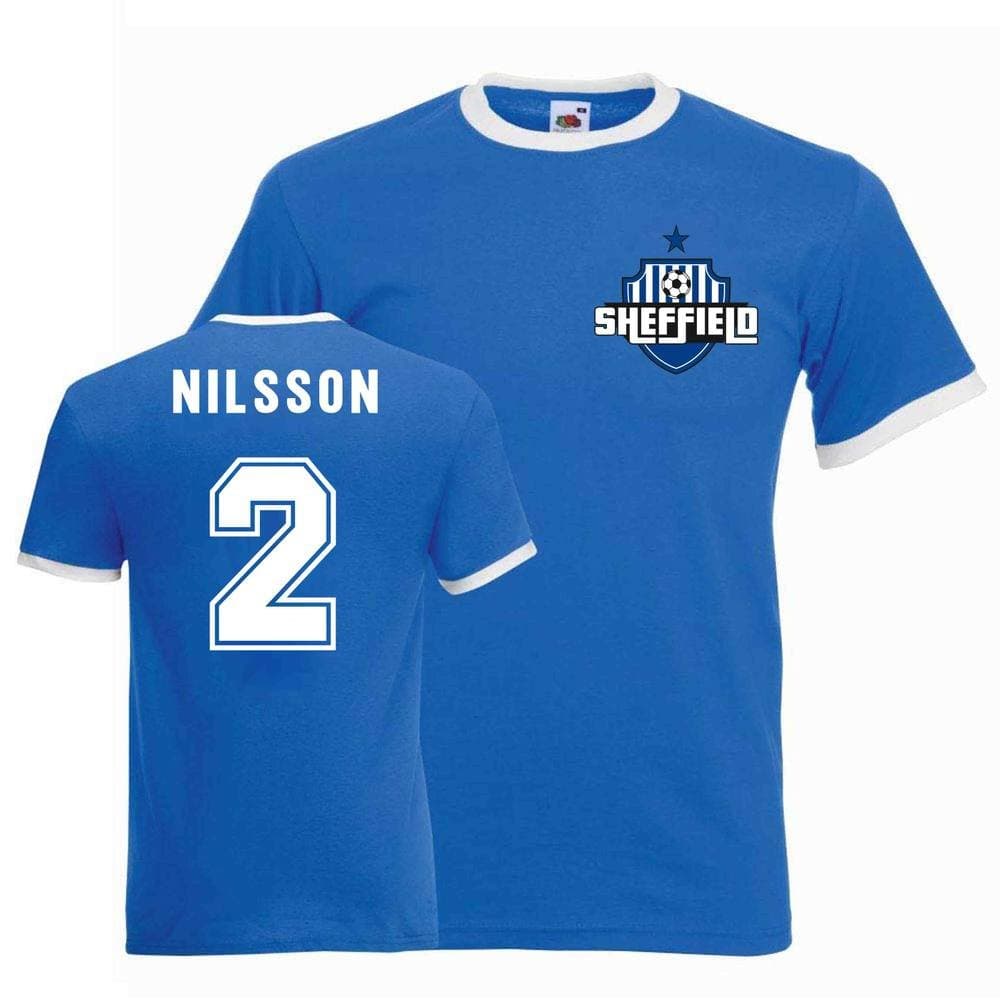 Sheffield Wednesday FC Sheffield Wednesday FC Men's Roland Nilsson Ringer Tee in Blue