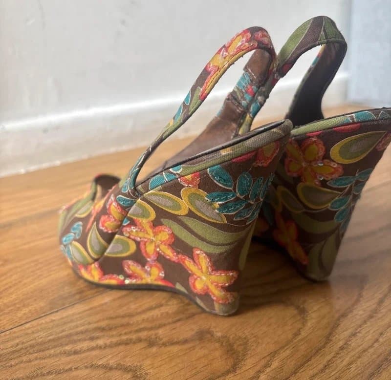 New Look Vintage new look embroidered embellished wedges