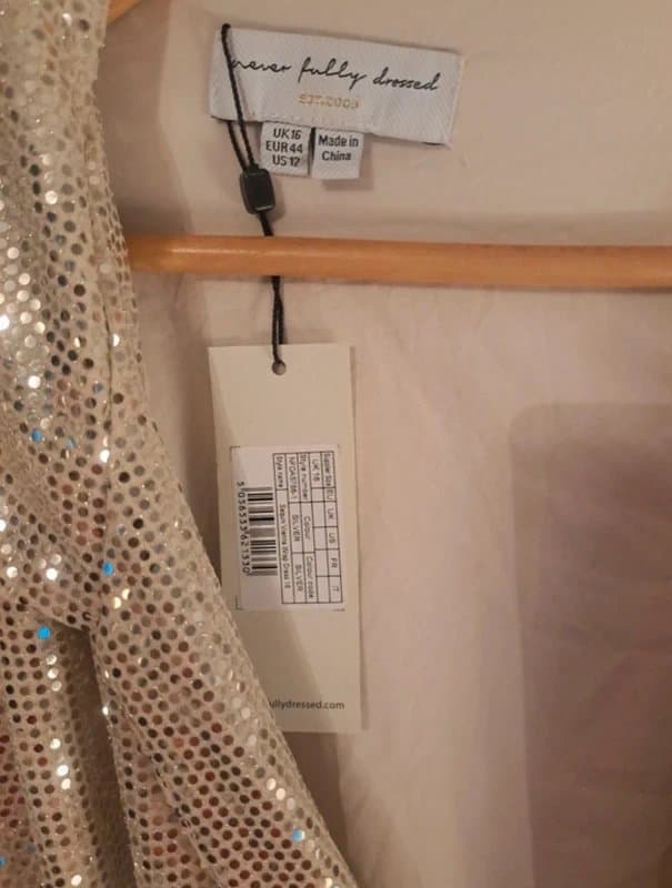 Never Fully Dressed Never Fully Dressed gold sequin dress