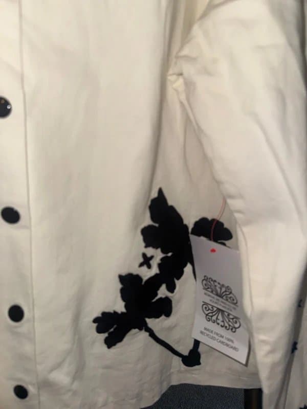 Never Fully Dressed NFD Off White Pricilla Embroidered Shacket Size 18 NEW