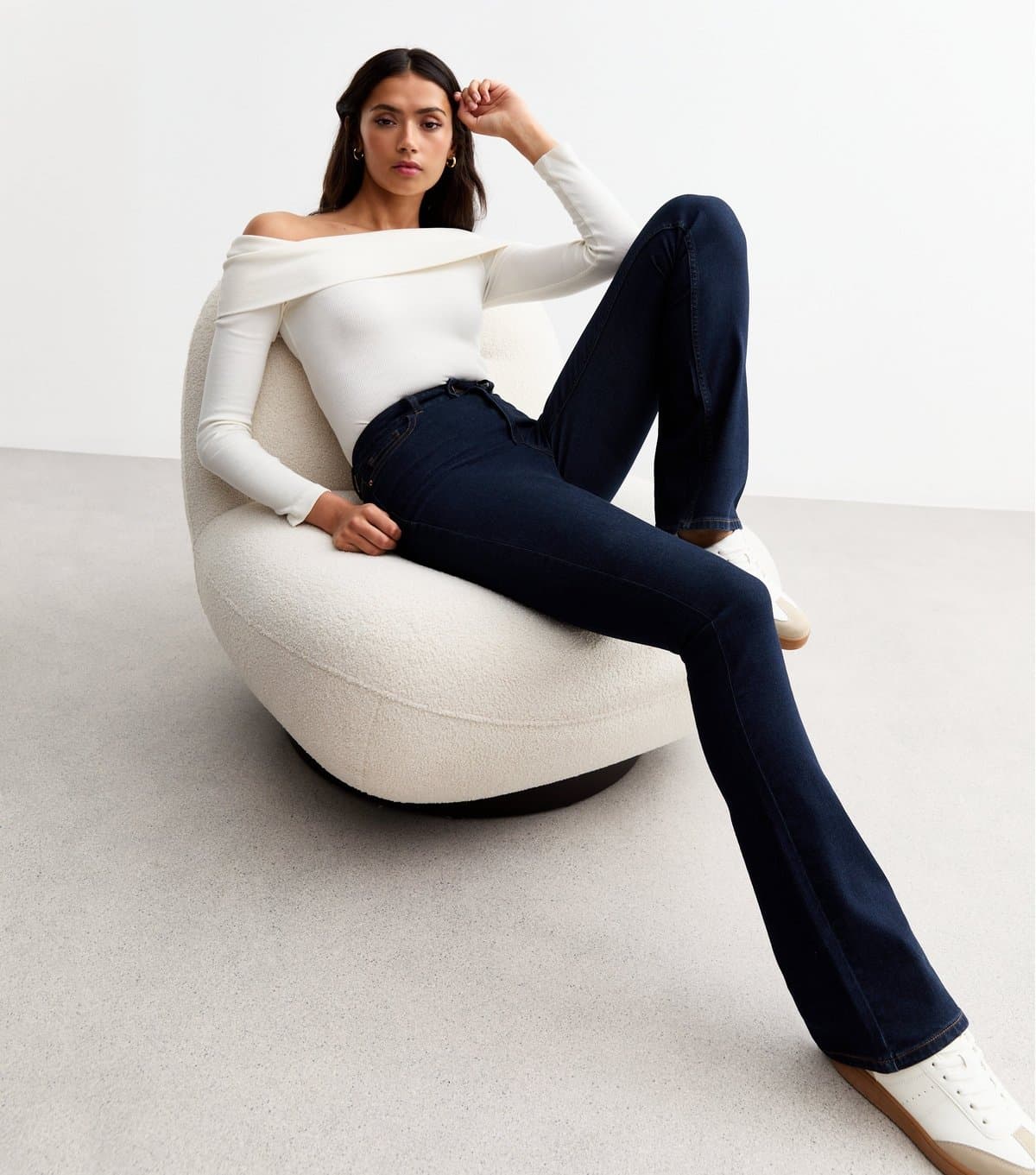 New Look New Look Navy Stretch Denim Bootcut Jeans