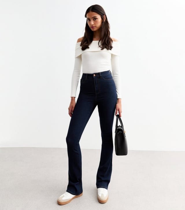 New Look Women's Tall Navy Waist Enhance Quinn Bootcut Jeans New Look - 2