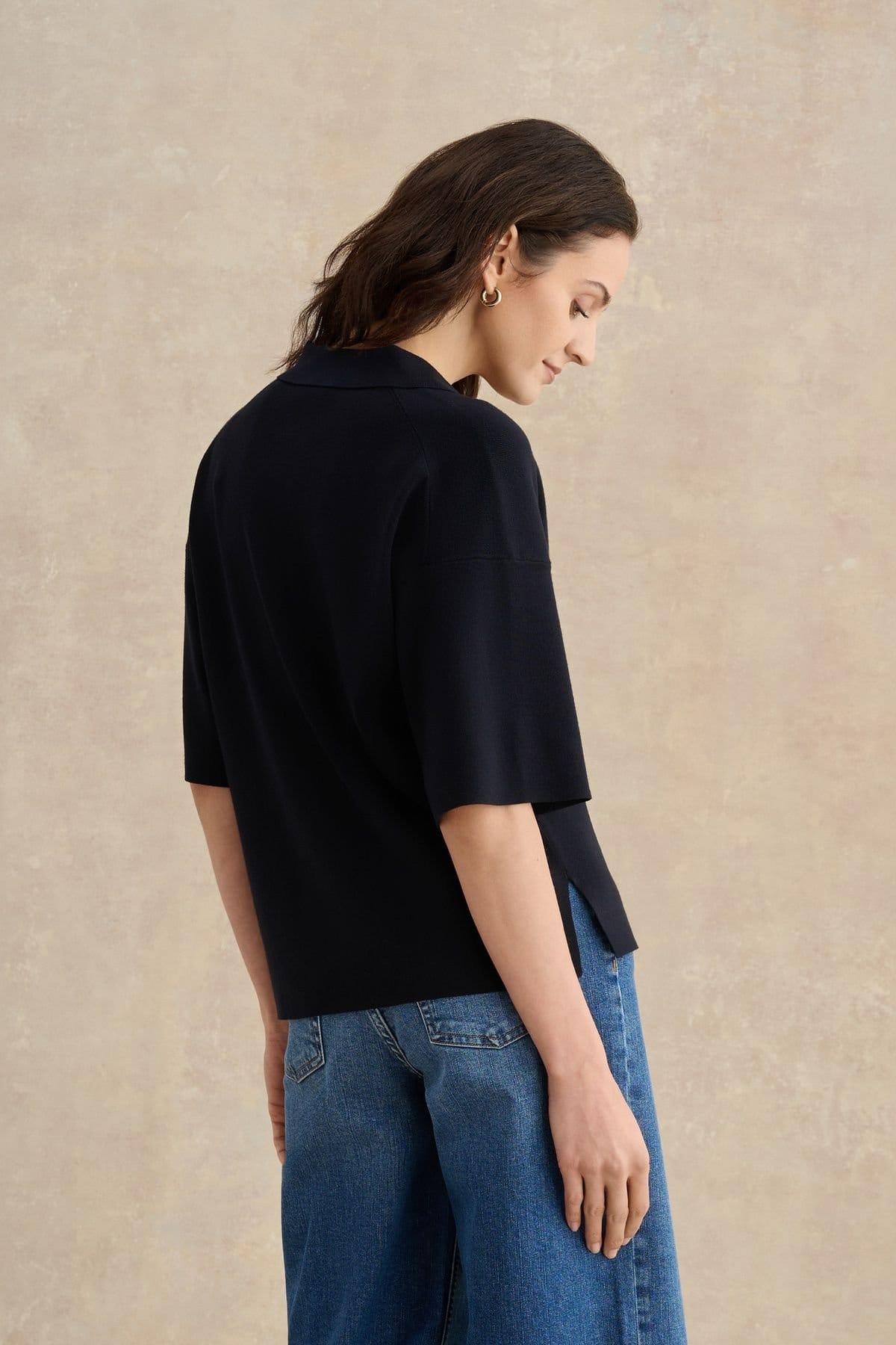 Hobbs London Hobbs London Women's Lenora Polo Jumper in Dark Navy - 4
