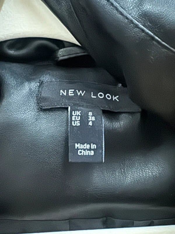 New Look New look black leather gillet