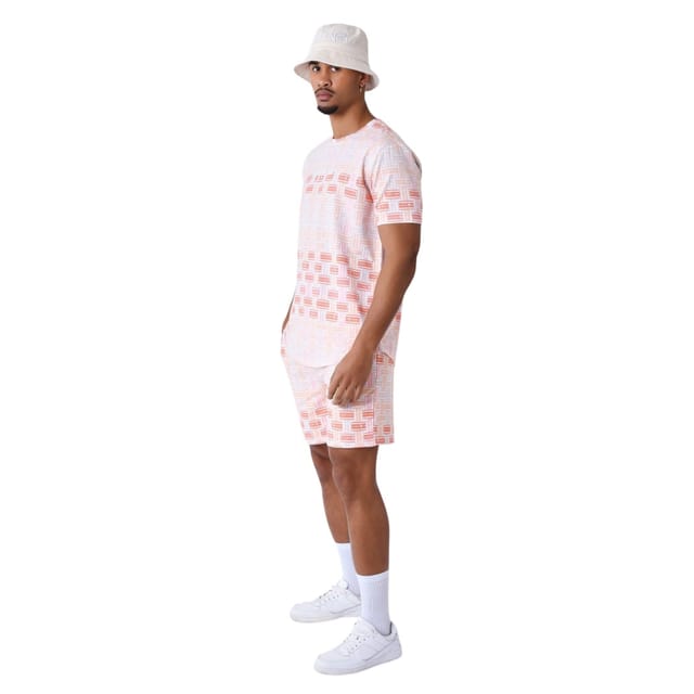 Project X Paris Project X Paris Men's Printed T-Shirt Streamer in Pink - 3