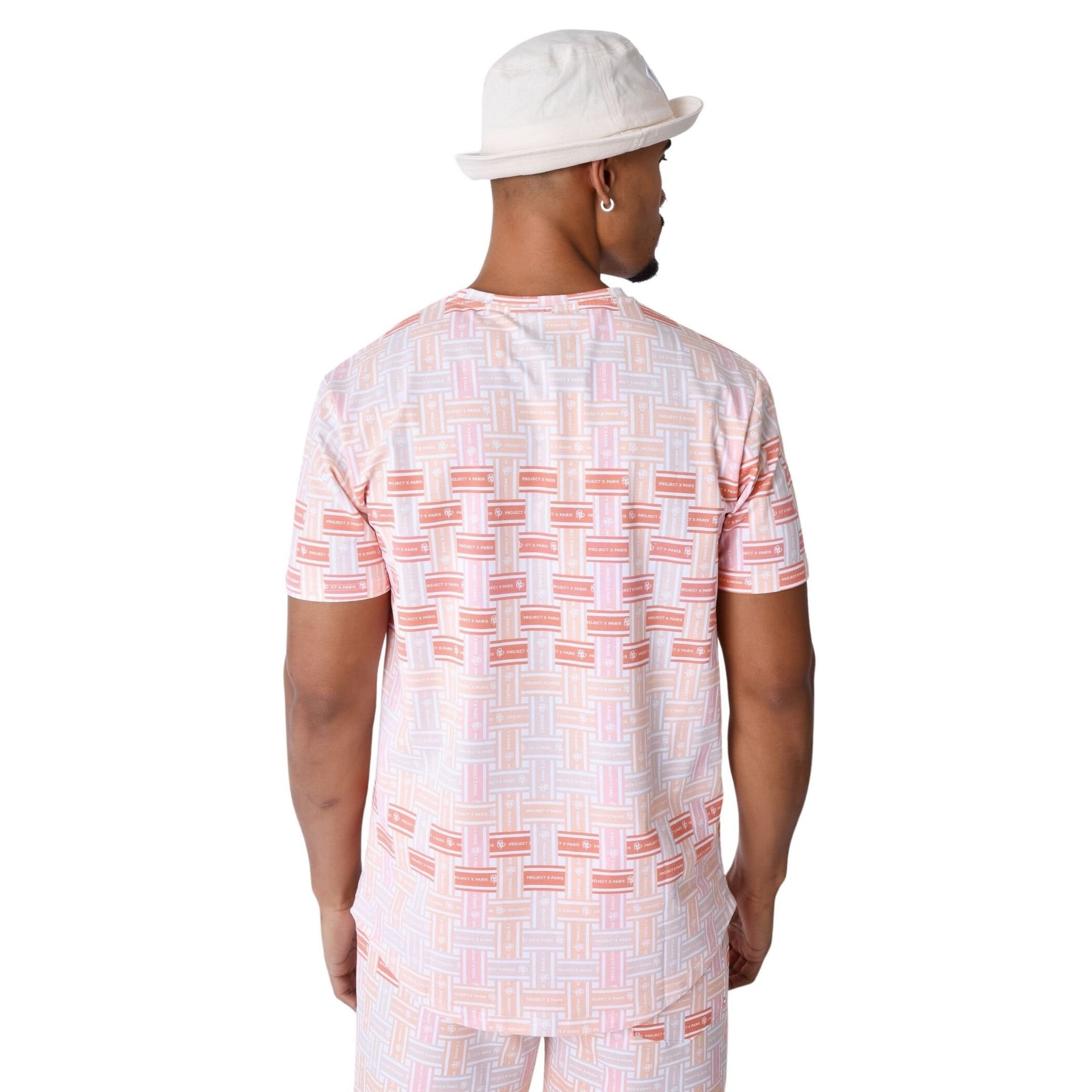 Project X Paris Project X Paris Men's Printed T-Shirt Streamer in Pink - 4