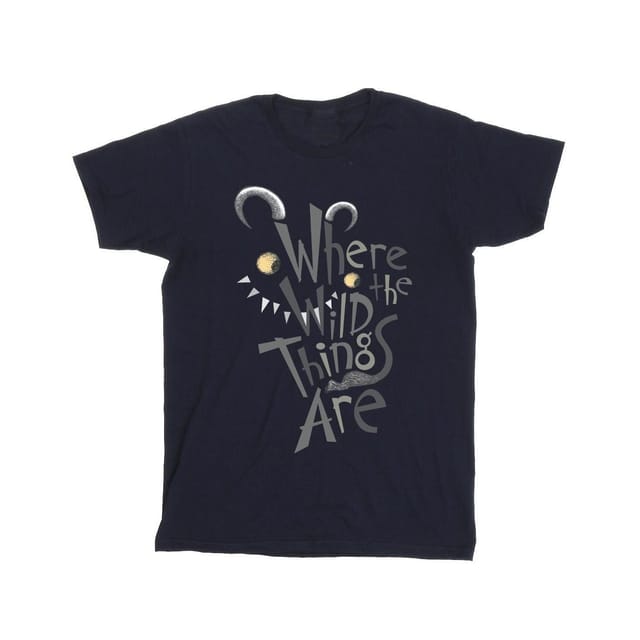 Where The Wild Things Are Where The Wild Things Are Men's Monster Logo T-Shirt in Navy - 2