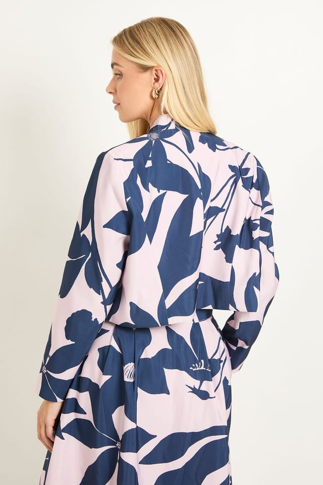 Wallis Wallis Women's Petite Floral Ottoman Twill Jacket in Rose - 3