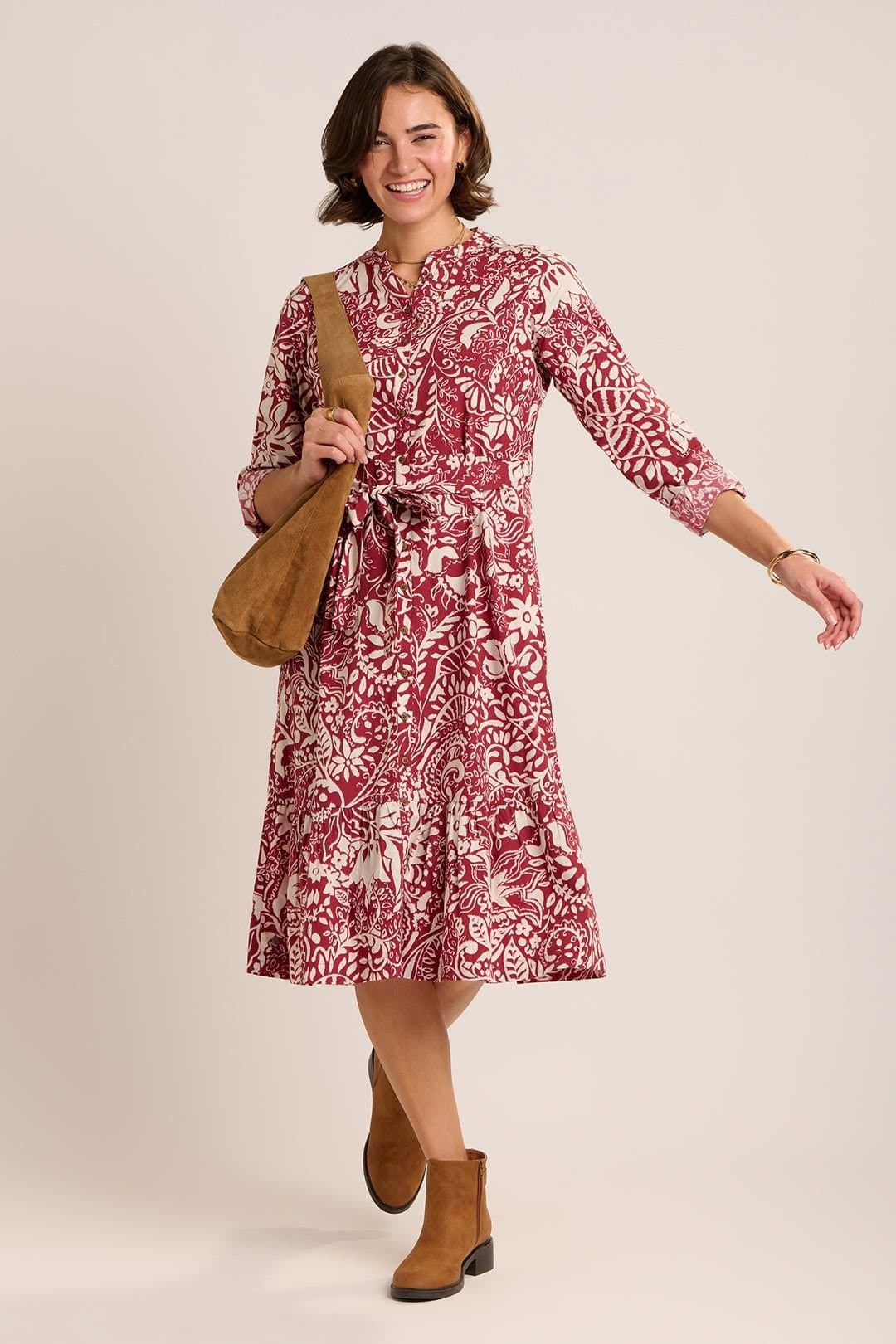 Brakeburn Brakeburn Women's ALISE DRESS in Burgundy