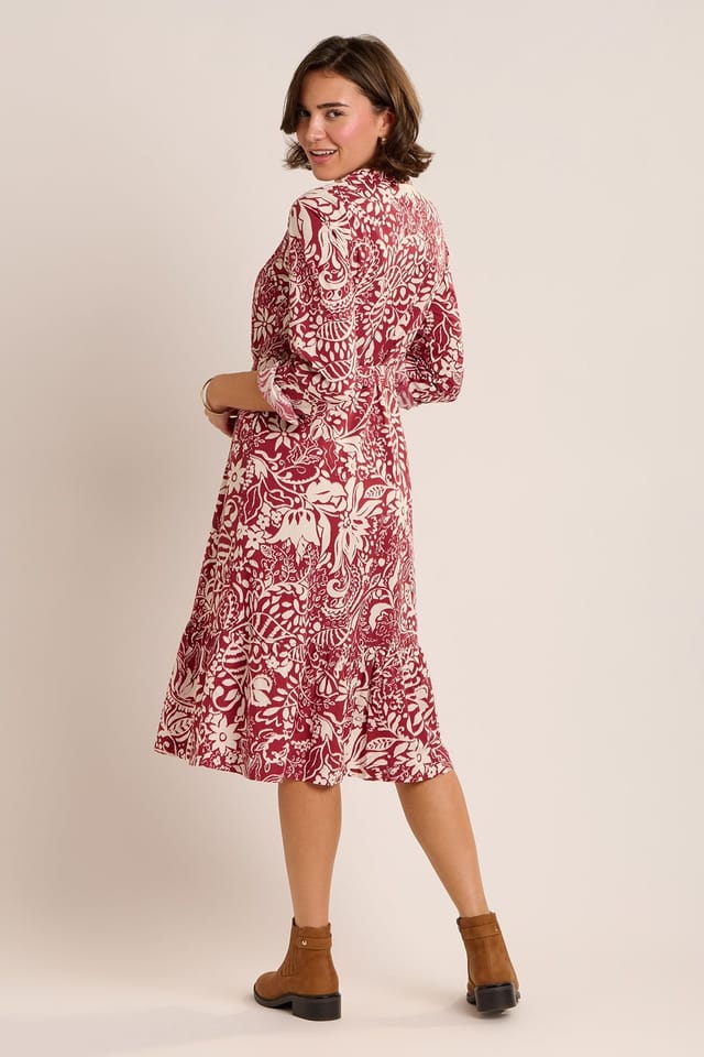 Brakeburn Brakeburn Women's ALISE DRESS in Burgundy - 2
