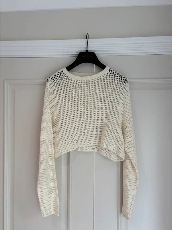 Bershka Bershka Crochet cropped jumper
