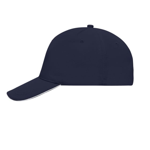 Myrtle Beach Myrtle Beach Men's 5 Panel Sandwich Peak Baseball Cap in Navy - 3
