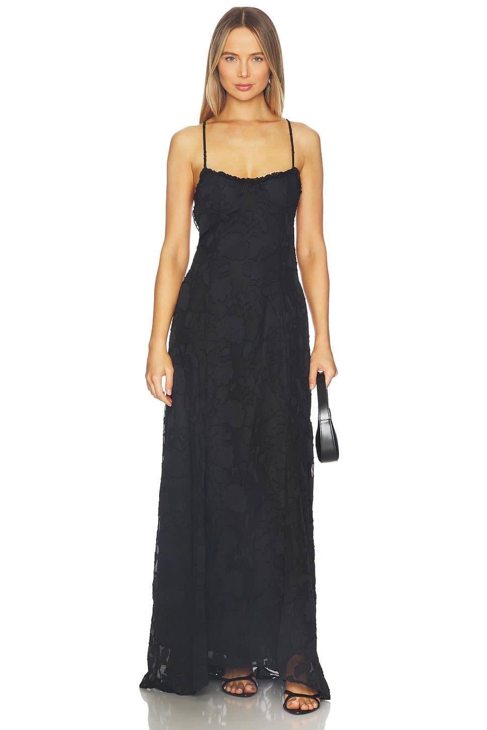 revolve Ellerby Frill Trim Maxi Dress