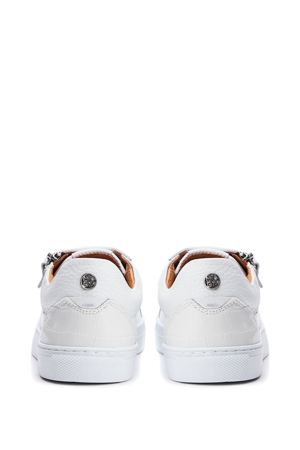 Moda In Pelle Moda In Pelle Women's 'Bailly' Leather New Trainers in White - 3