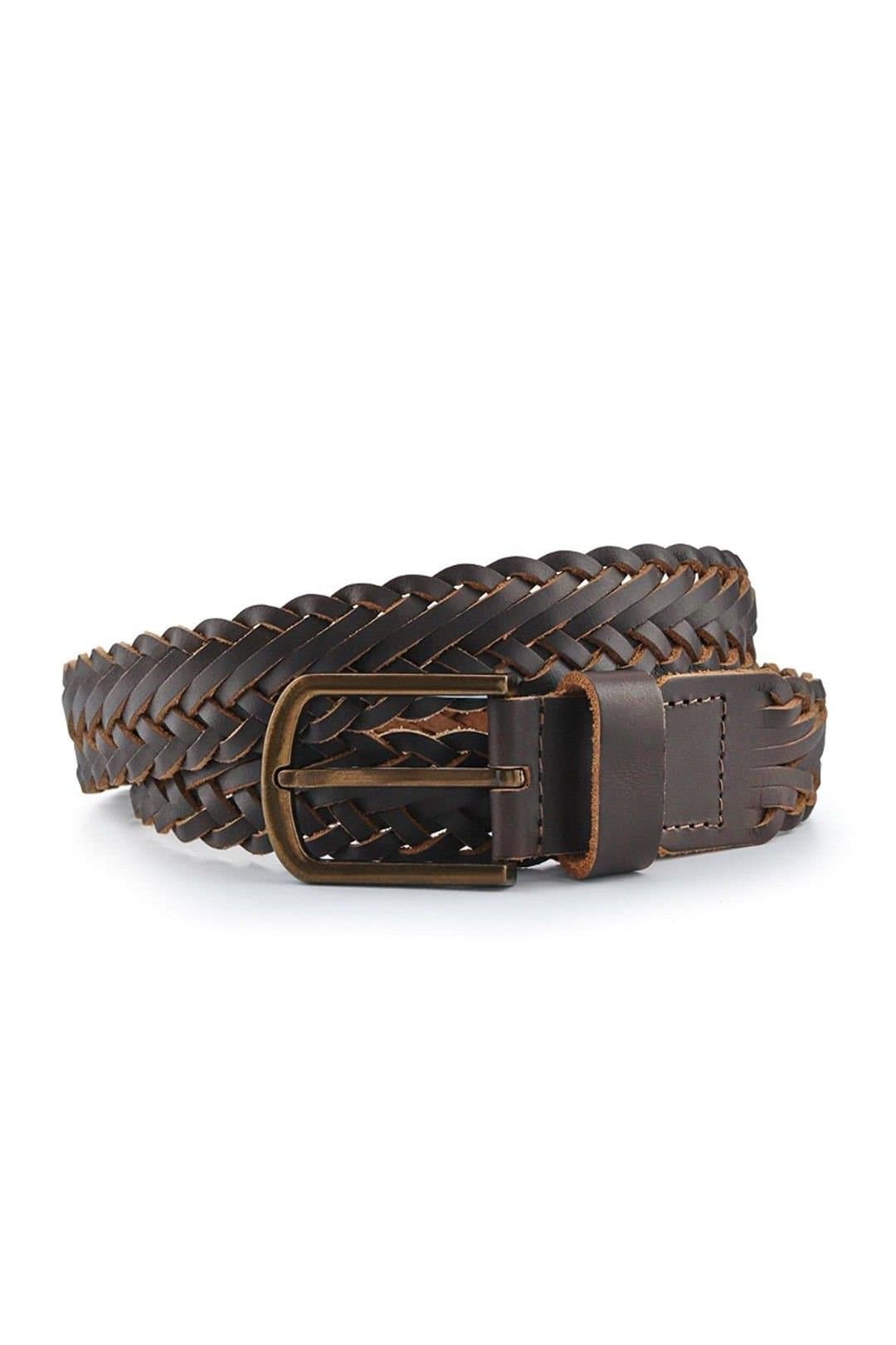 Jones Bootmaker Jones Bootmaker Men's Ulrich Leather Belt in Dark Brown