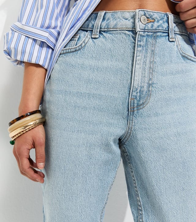 New Look Women's Petite Mid Blue Hannah Straight Leg Jeans New Look - 2