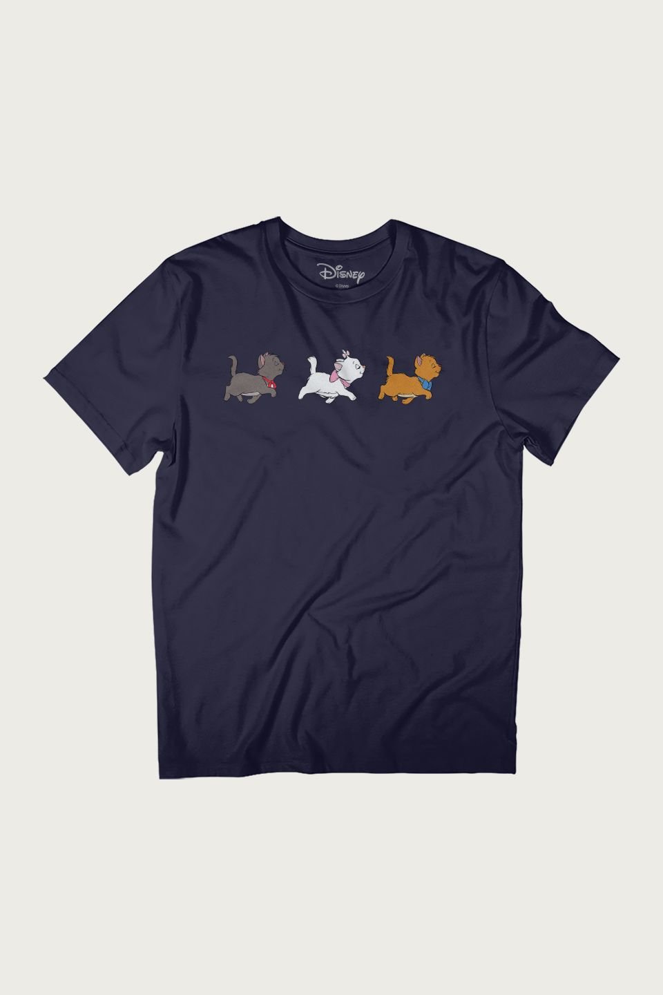 The Aristocats The Aristocats Men's DisneyBerlioz Marie & Toulouse T-Shirt in Navy - 2