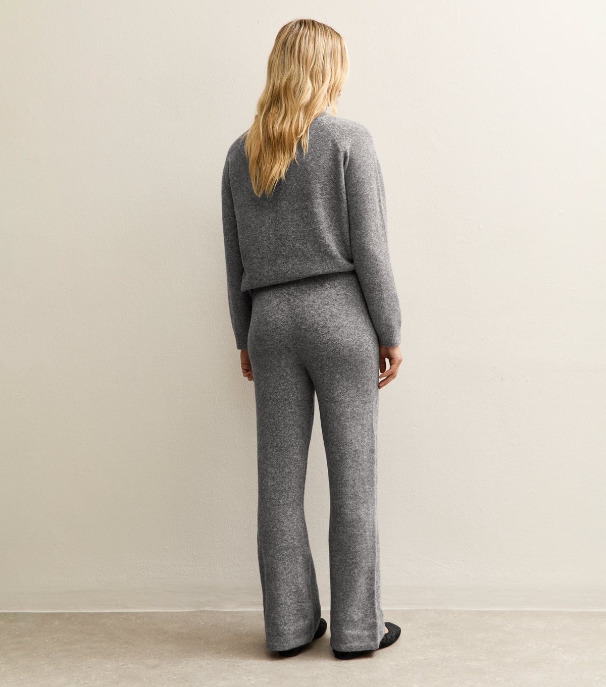 New Look Women's Maternity Mid Grey Knit Wide Leg Trousers New Look - 4