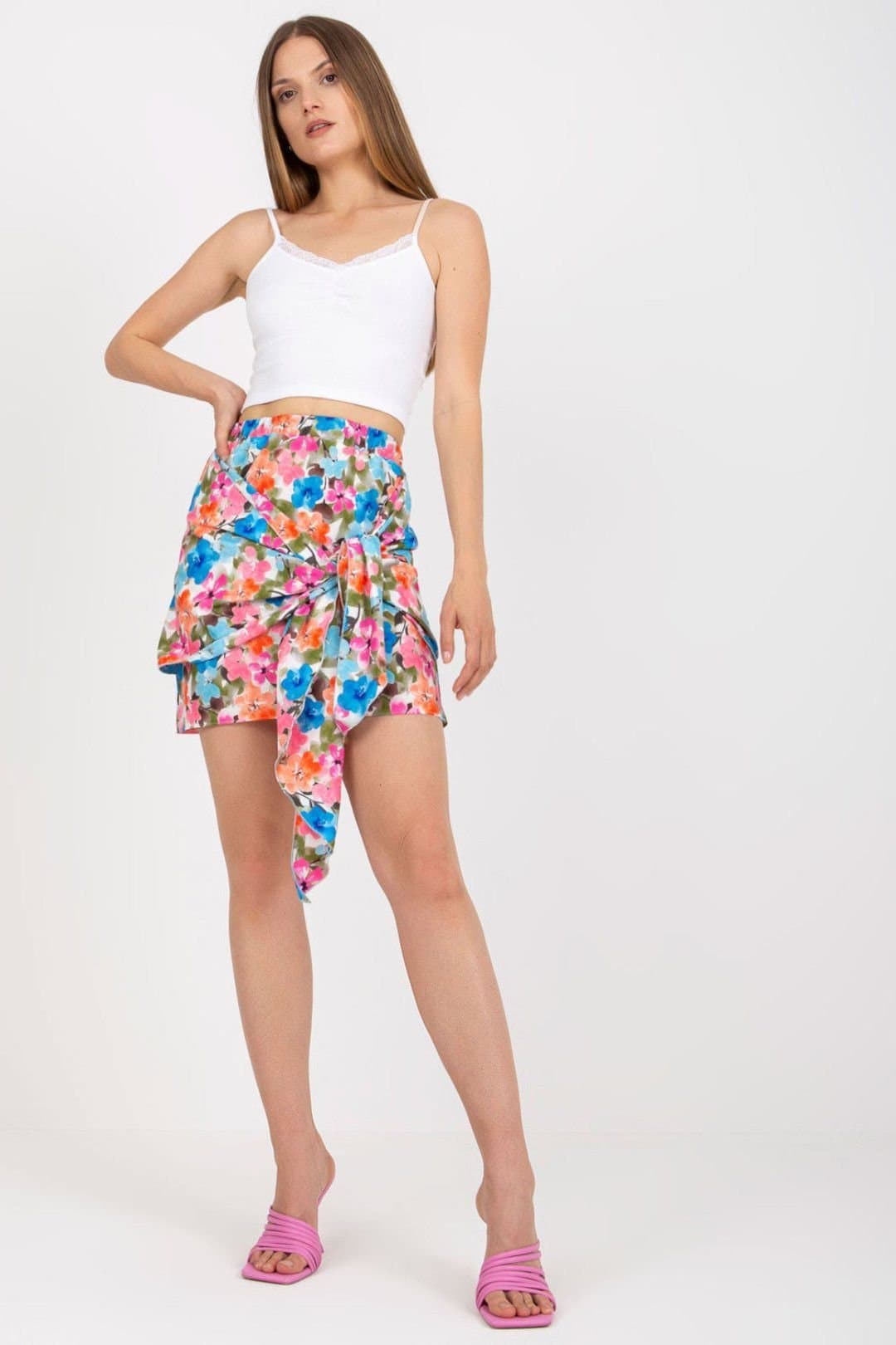 Love Lace Love Lace Women's Mini Pencil Cut Skirt with Front Binding