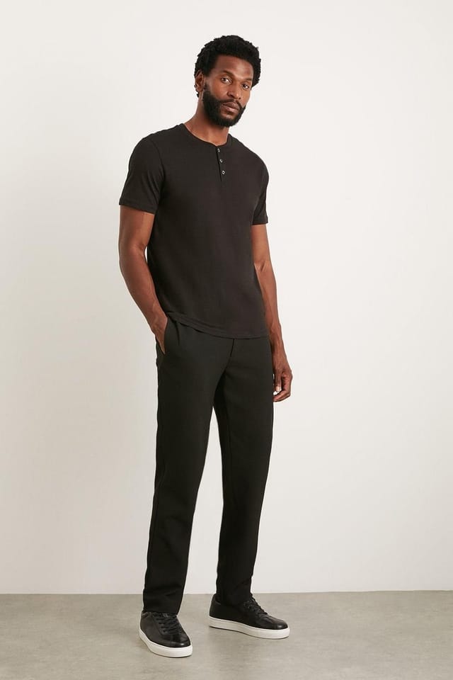 Burton Burton Men's Black Grandad Neck T-Shirt - 2