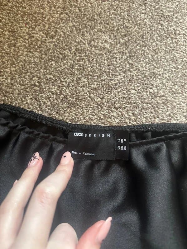 ASOS ASOS maxi satin black skirt