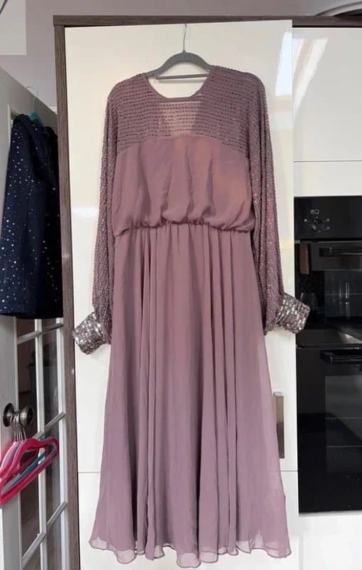 ASOS Mauve occasion sequin dress asos