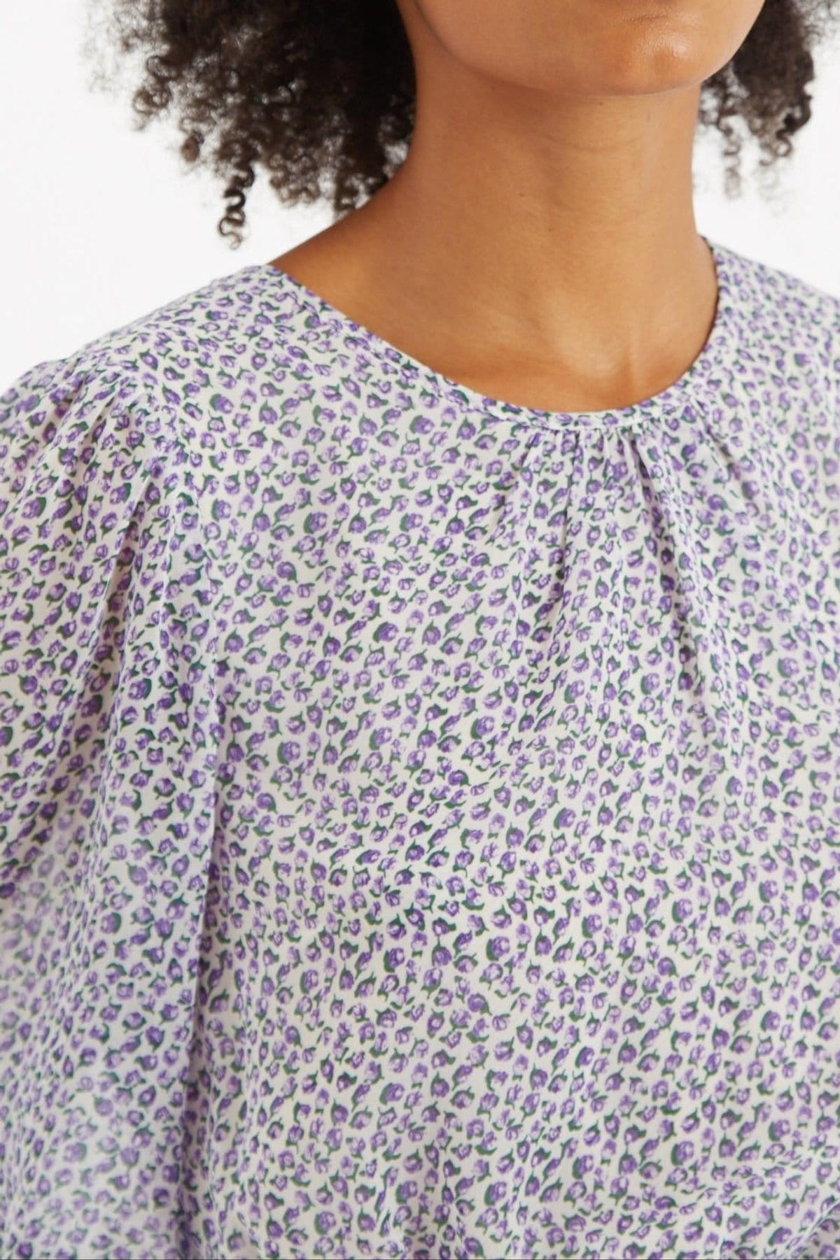 Louche Louche Women's Belynda Rosetta Long Sleeve Mini Dress in Purple - 4