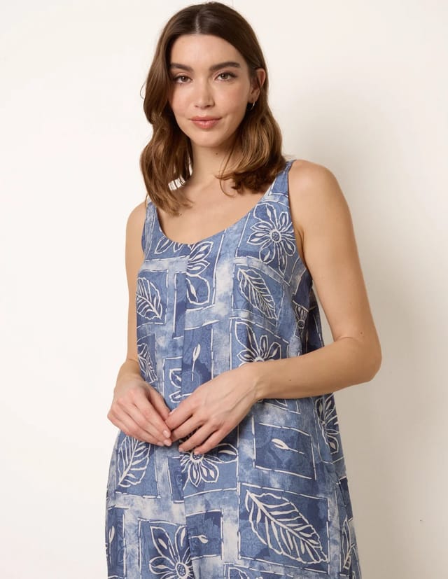 Blue Vanilla Floral Printed Oversized Jumpsuit - 2