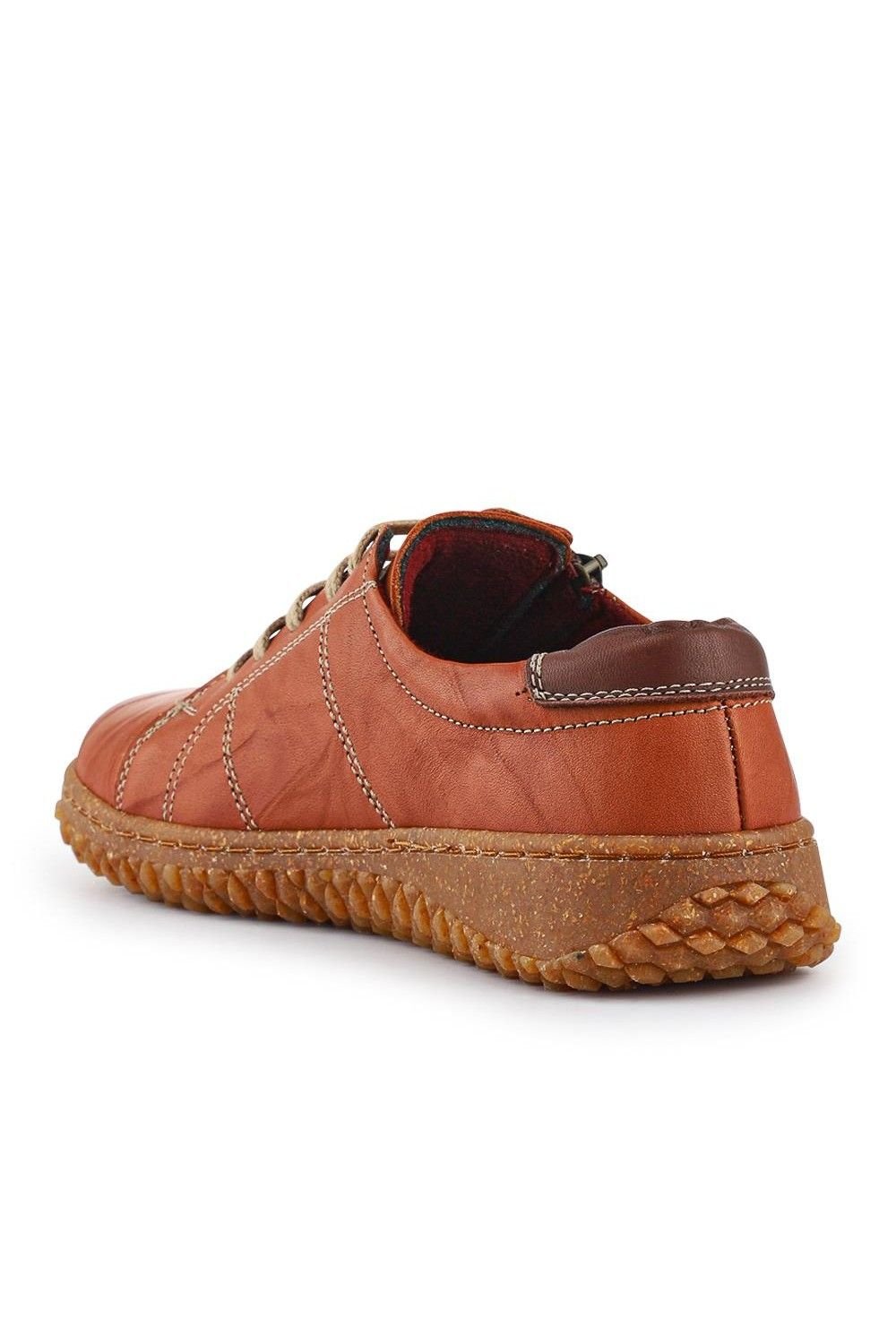 Pavers Pavers Women's Loretta Leather Trainers in Tan - 3