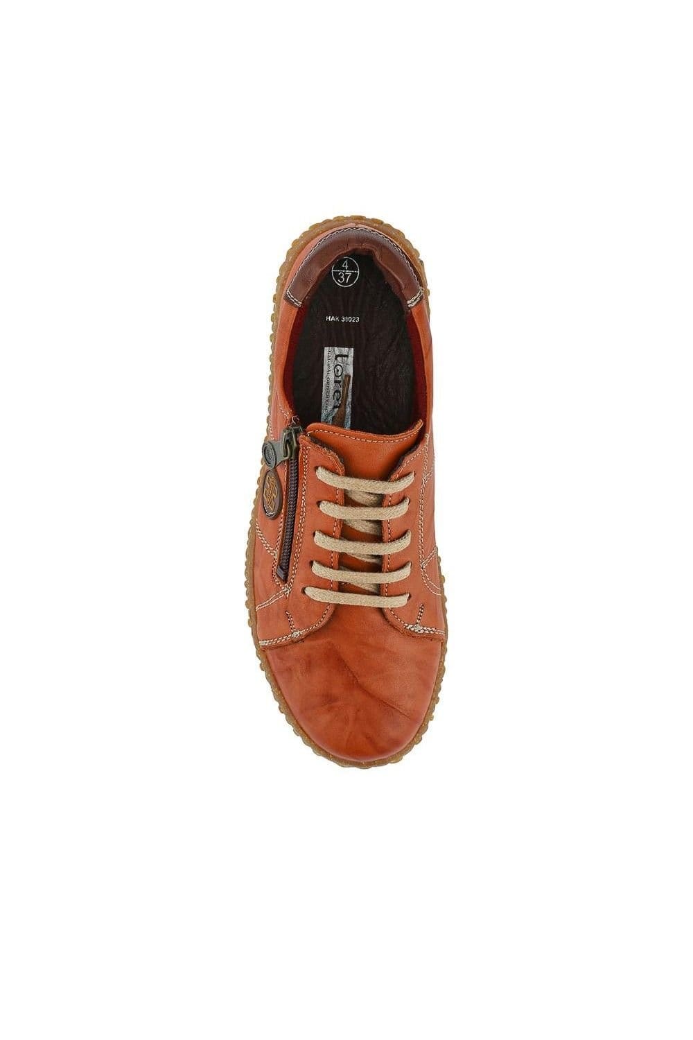 Pavers Pavers Women's Loretta Leather Trainers in Tan - 4