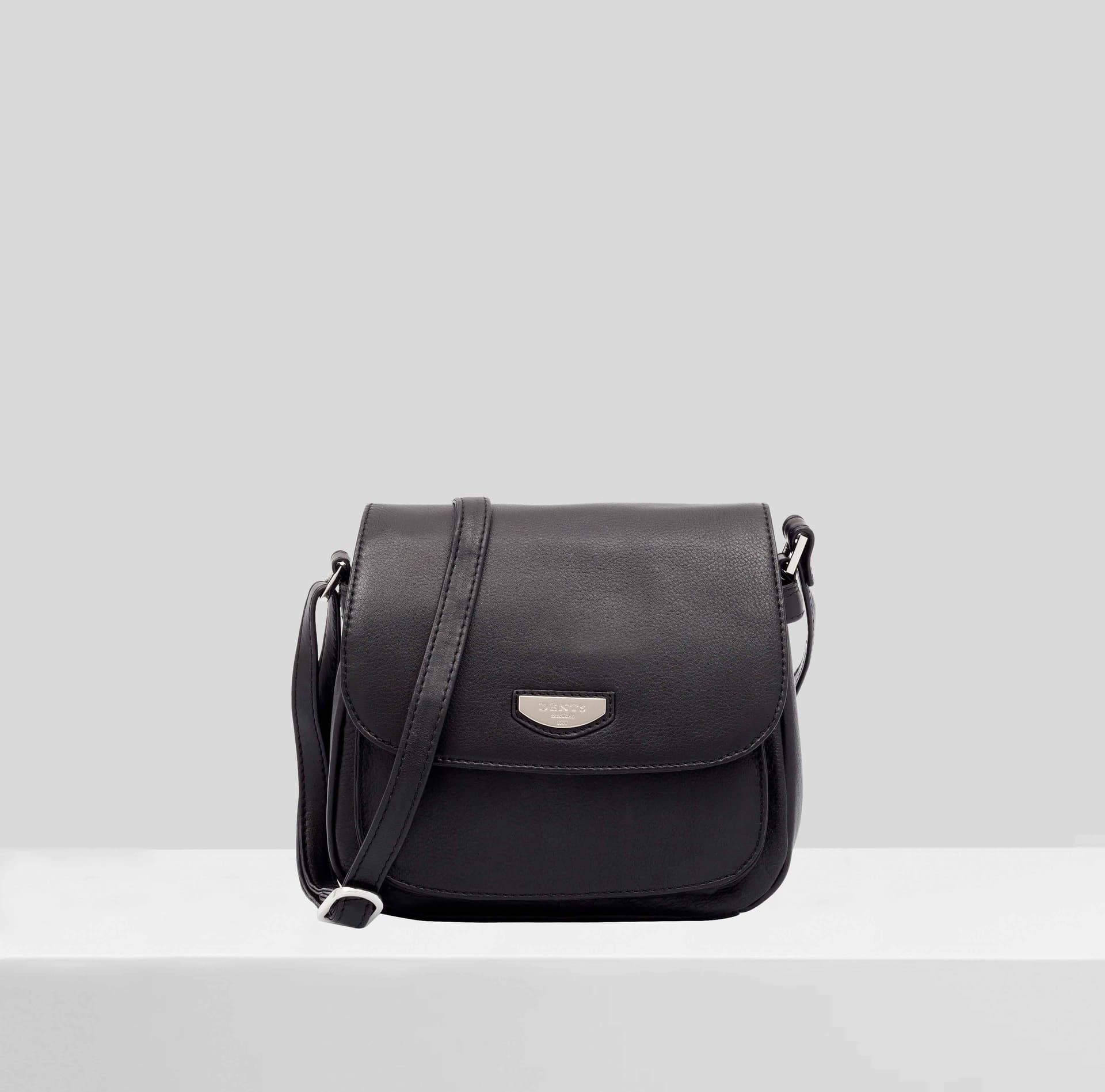 Dents Dents Women's Zinnia Leather CrossBody Bag in Black