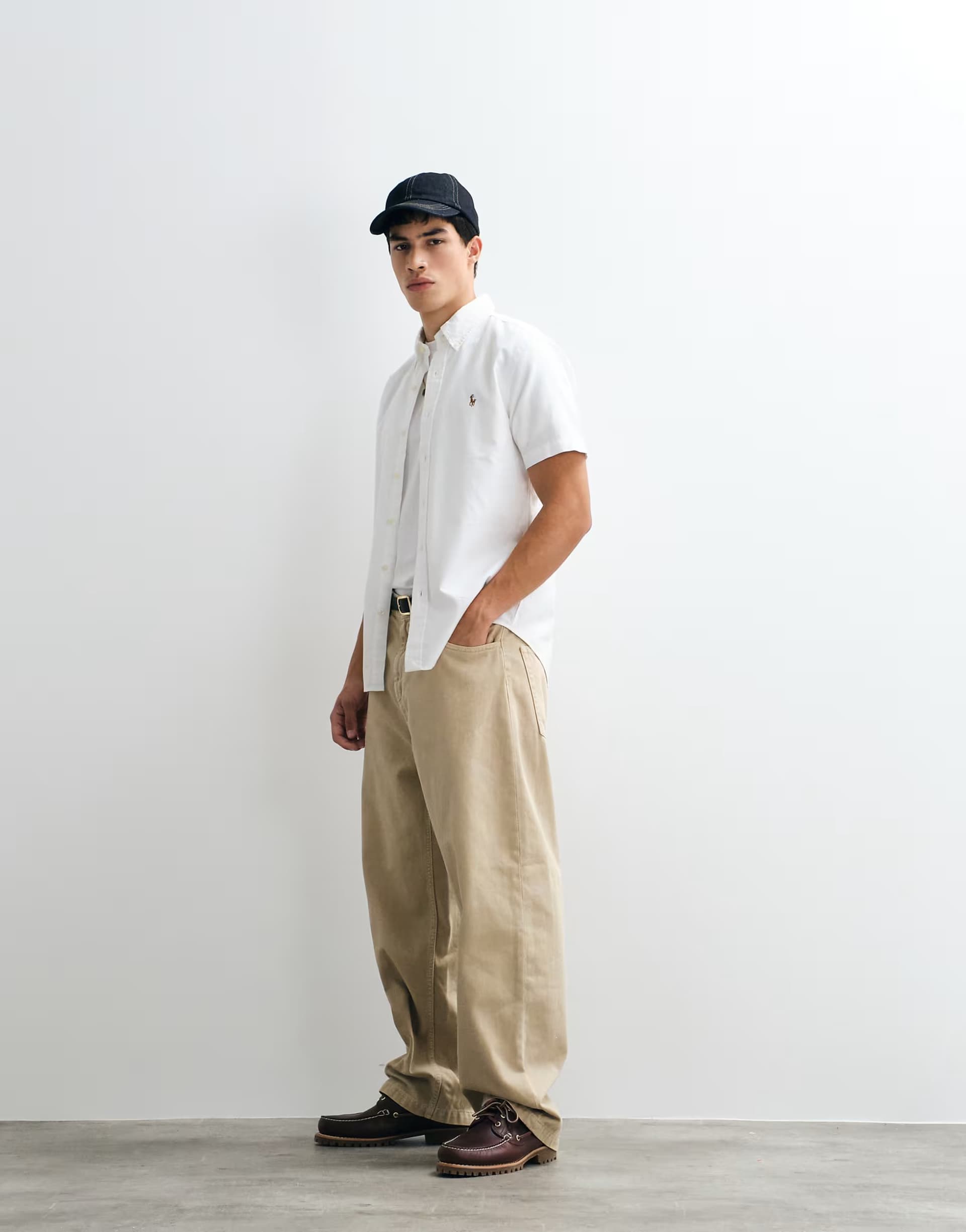 ASOS Polo Ralph Lauren classic oxford short sleeve custom fit in white