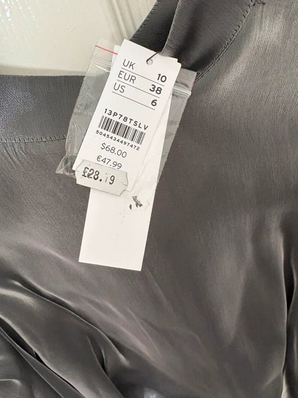 Topshop Topshop Silver Metallic Puff Sleeve Blouse BNWT UK 10 | Party, Occasion, Going Out