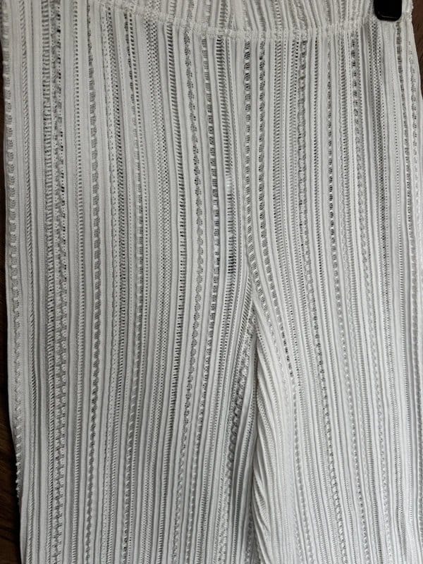 ASOS Design White/Cream Crochet Knit Wide Leg Trousers