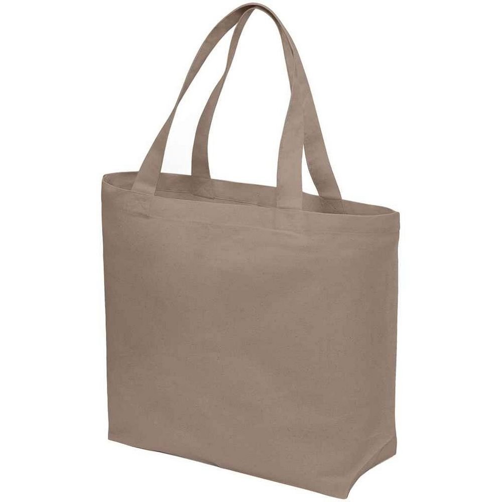 Brand Lab Brand Lab Men's Plain Oversized Tote Bag in Medium Beige - 2