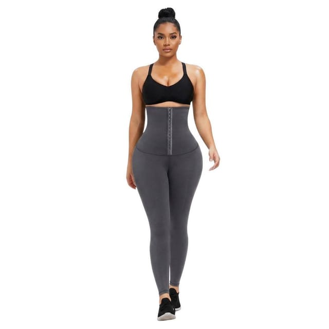 GWB Shapewear GWB Shapewear Women's Grey High-Waisted Tummy Control Butt Lifting Leggings - 2