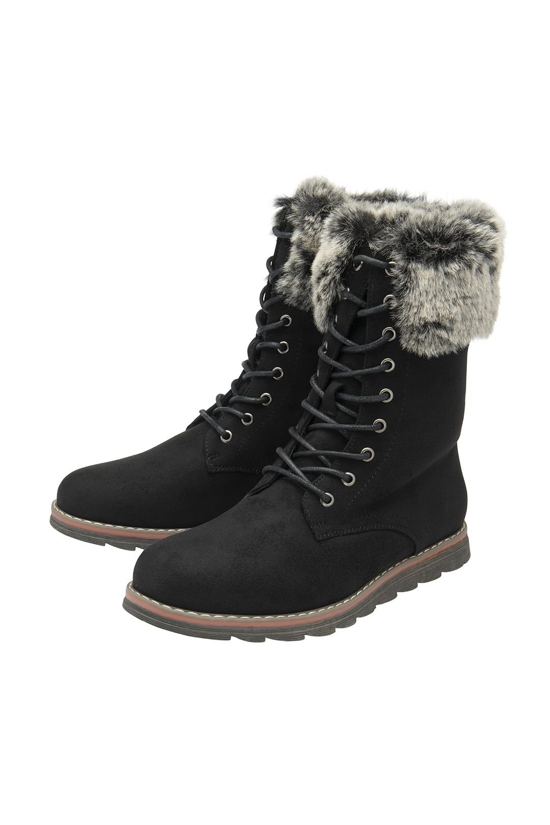 Lotus Lotus Women's 'Asha' Lace-Up Mid-Calf Boots in Black - 2