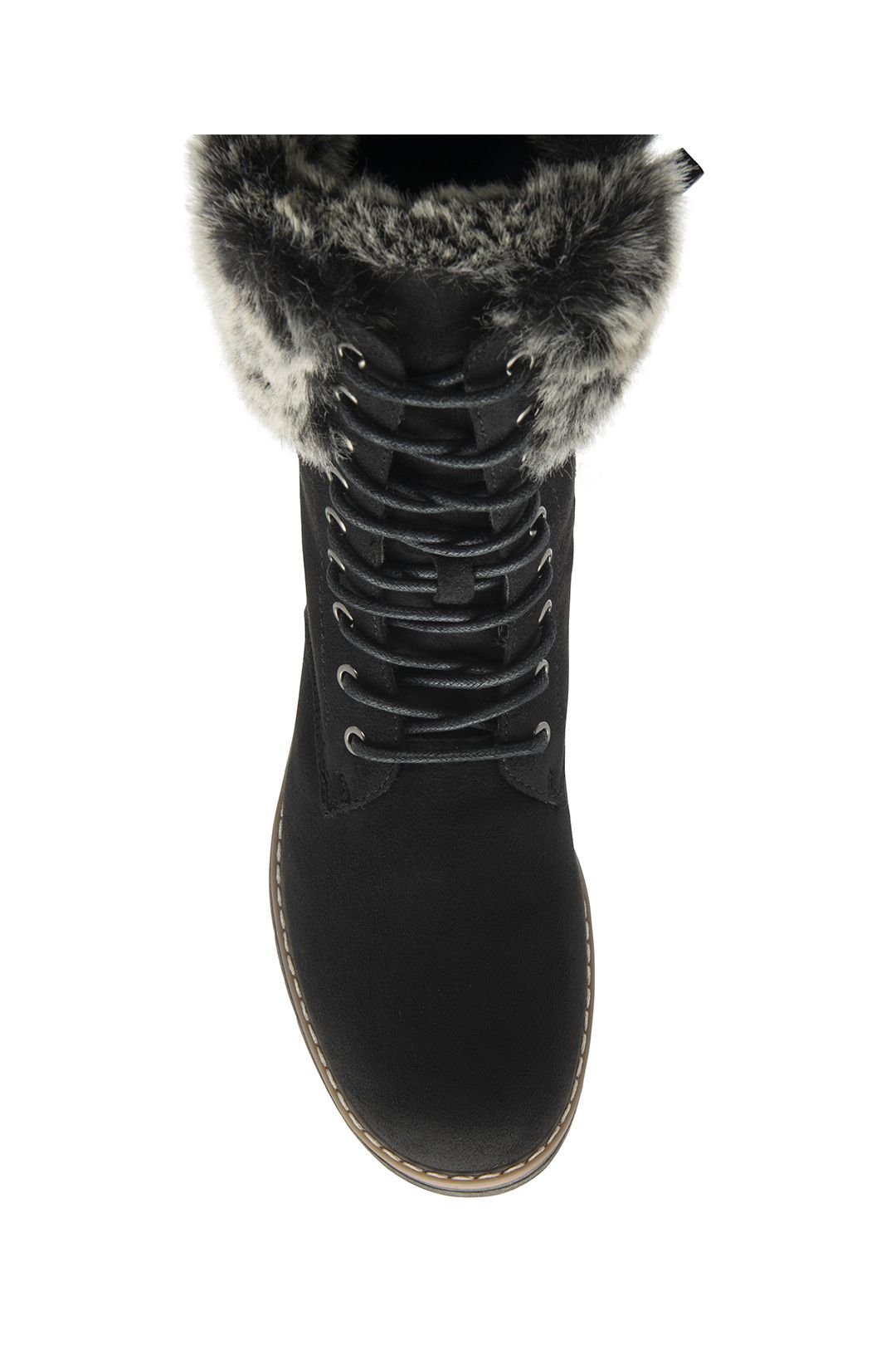 Lotus Lotus Women's 'Asha' Lace-Up Mid-Calf Boots in Black - 4