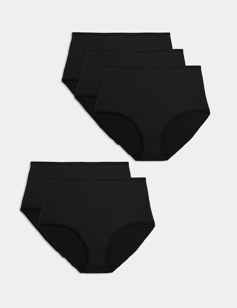 Marks & Spencer M&S 5pk Microfibre Full Briefs Black - 1