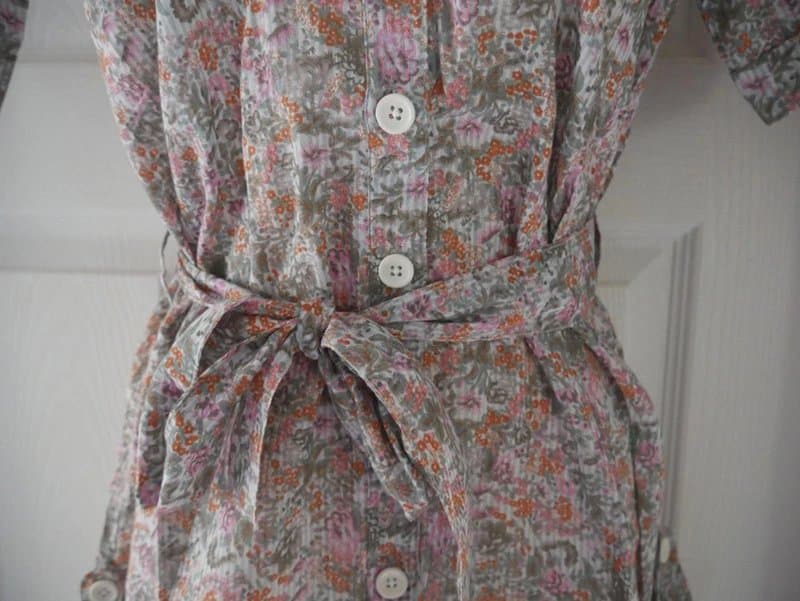Carbon Cotton Shirt Dress New Carbon Floral Size 14 Summer Long Blouse Top Mini Skirt