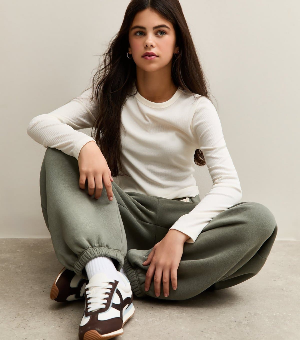 New Look New Look Khaki Jersey Oversized Joggers