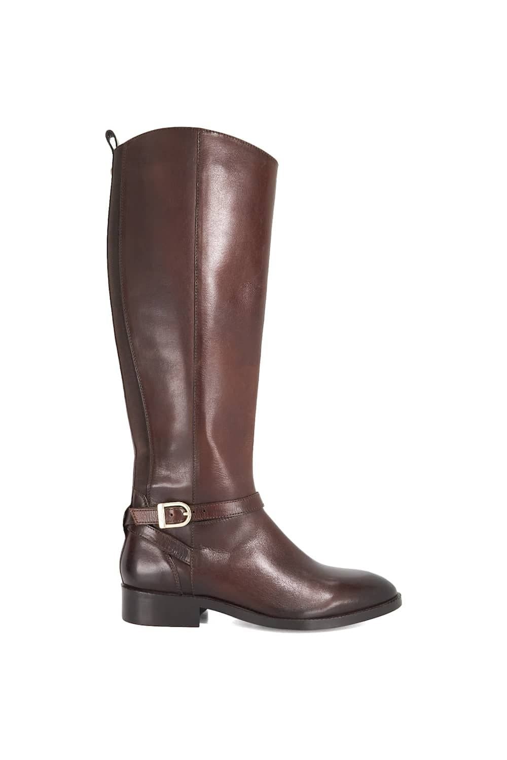 Dune London Dune London Women's 'Talias' Leather Knee High Boots in Brown